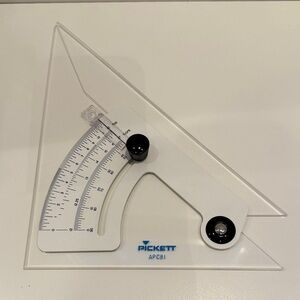 Adjustable Trigonometric Triangle Protractor - White by